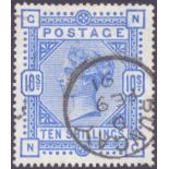 GREAT BRITAIN STAMPS: 1883 10/- Ultramarine superb used,