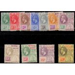 BRITISH GUIANA STAMPS 1913 mounted mint set to 96c SG 259-269b