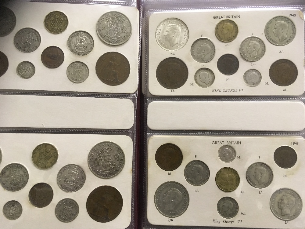 COINS : 1937-1952 GVI coin collection in album.