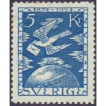 SWEDEN STAMPS : 1924 5K mounted mint,