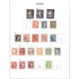 SPAIN STAMPS : Collection in two Davo printed albums inc some better classic issues inc 1864 19c