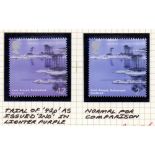 GREAT BRITAIN STAMPS : Scotland 42p Trial of the 2nd Class value slightly lighter purple.