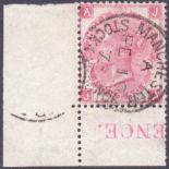 GREAT BRITAIN STAMPS : 1872 3d Rose Plate 9,