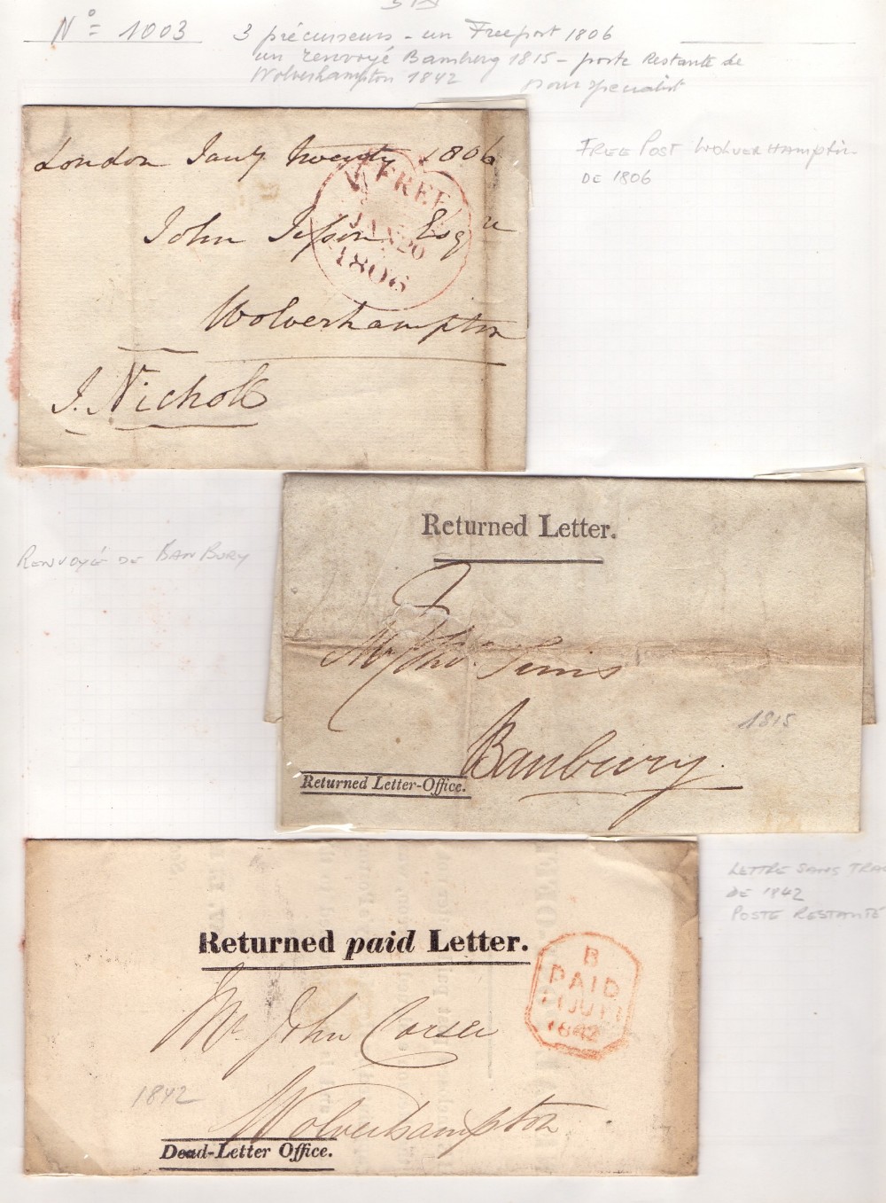 GREAT BRITAIN : Collection of early postal history, - Image 2 of 5