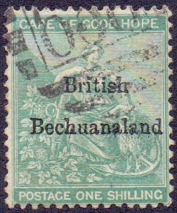 STAMPS : 1886 1/- Green,