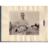 1936 Christmas Card with a photo of Sir Malcolm Campbell, printed signature.