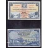 BANKNOTES : 1958 Bank of Scotland Fairbairn £1 and 1959 National Commercial Bank Forth Rail Bridge