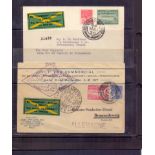 AIRMAIL POSTAL HISTORY : Collection in album including various Graf Zeppelin flight covers,