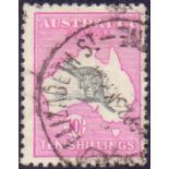 AUSTRALIA STAMPS : 1915 10/- Grey and Bright Aniline Pink.