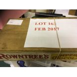 CIGARETTE CARDS : Large Rowntrees Chocolates wooden box with 45 complete sets of cards each in a