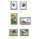 CHINA STAMPS : 1963-65 album page with six odd values lightly M/M.