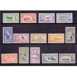 FALKLANDS STAMPS : 1952 George VI fine mint set of 14,