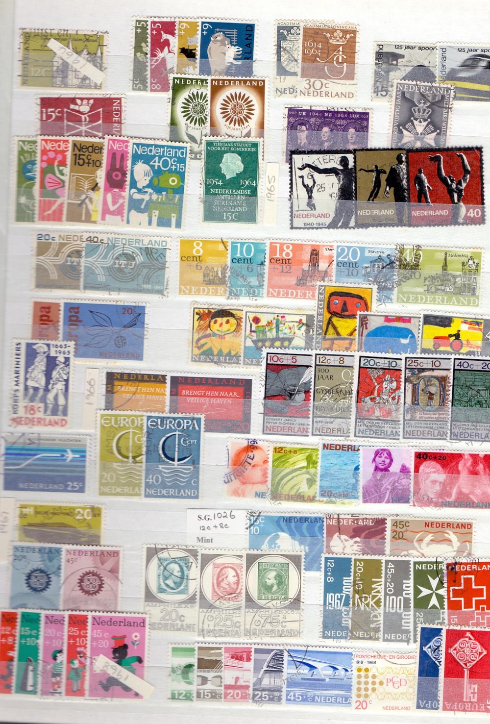 NETHERLANDS STAMPS : Stockbook with mint & used. Many 100s of stamps with sets & better values. - Image 3 of 3