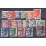 AUSTRIA STAMPS : 1925 used set of 20 to 10/-,