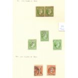 GREECE STAMPS : Collection of used Hermes head stamps on album pages,