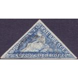 SOUTH AFRICA STAMPS : 1863 4d Steel Blue, fine used 3 clear margins,