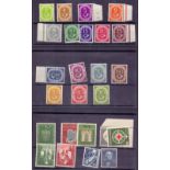 WEST GERMANY STAMPS : Mint selection on stockcards inc 1951 Posthorn set U/M,