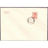 FIRST DAY COVERS : 1959 3 June, 4 1/2d Graphite on plain, un-addressed First Day Cover with Santon,
