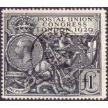 GREAT BRITAIN STAMPS : GV 1929 PUC £1 very fine used.