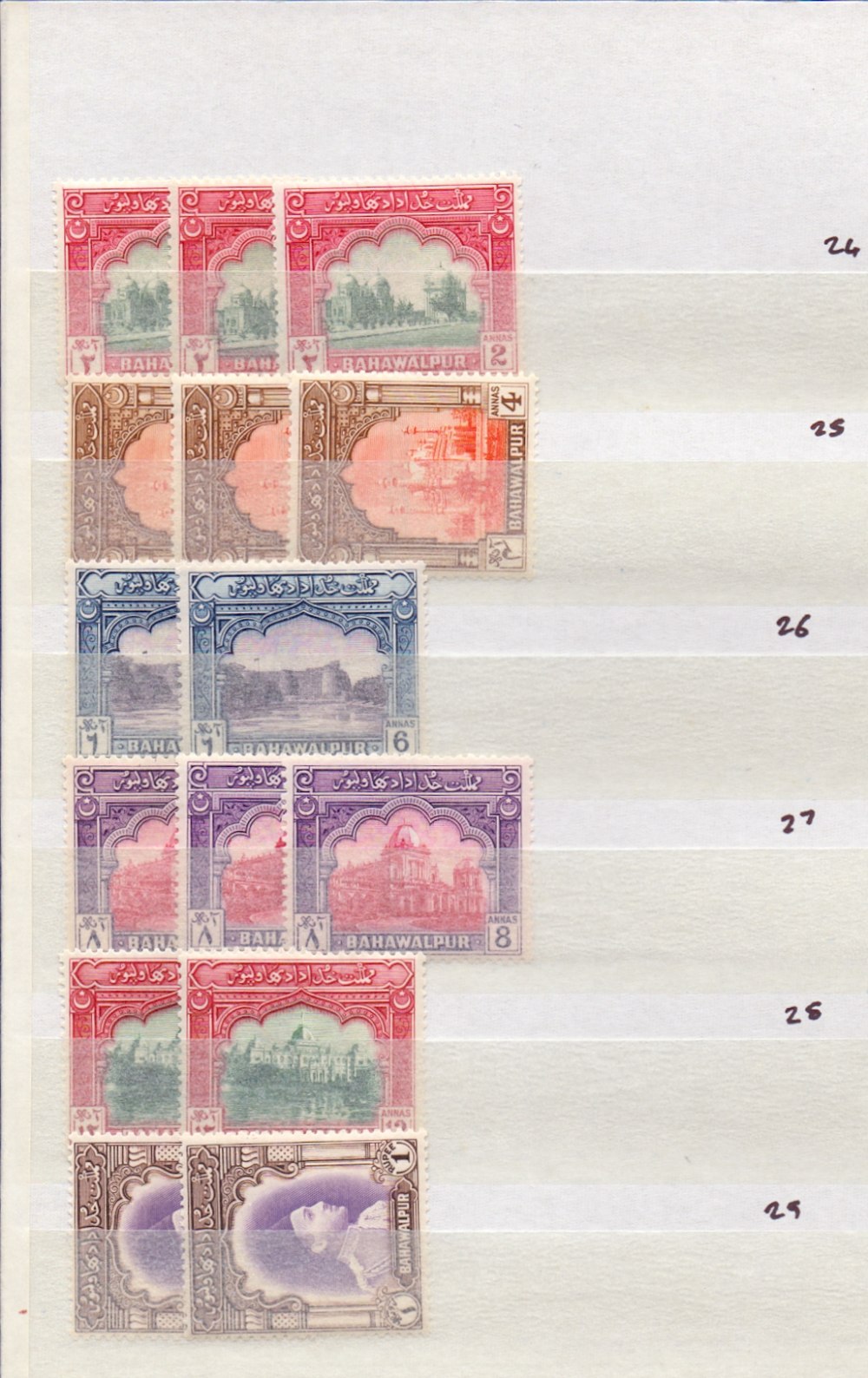 PAKISTAN STAMPS : Bahawalpur accumulation in small stock book, mainly unmounted mint ,