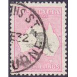 AUSTRALIA STAMPS : 1929 10/- Grey and Pink fine used SG 112