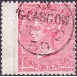 GREAT BRITAIN STAMPS : 1857 Four Pence Rose Carmine.