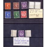 GREAT BRITAIN STAMPS : 1958 Graphites, various used and mint issues plus 3d mis-placed lines.