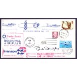 STAMPS : AIRMAIL POSTAL HISTORY : 1972 illustrated cover flown by Sheila Scott from Biggin Hill Air