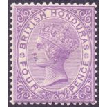 BRITISH HONDURAS STAMPS : 1882 4d Mauve,