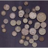 COINS : Pre 1947 Great Britain Silver coins including Queen Victoria, Edward VII,