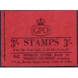 GREAT BRITAIN STAMPS : 1959 3/- Complete booklet SG M13g