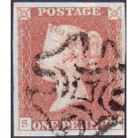 GREAT BRITAIN STAMPS : 1841 Plate 8 (SJ) state 1.