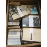 POSTCARDS : France, box of 3,742 modern postcards in bundles inc some earlier Normandy.