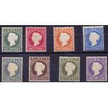 GAMBIA STAMPS : 1886 lightly mounted mint set to 1/- SG 21-35
