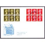 FIRST DAY COVERS : 1969 Booklet Pane illustrated first day cover 6 x1d and 6 x 4d dated 8th Jan