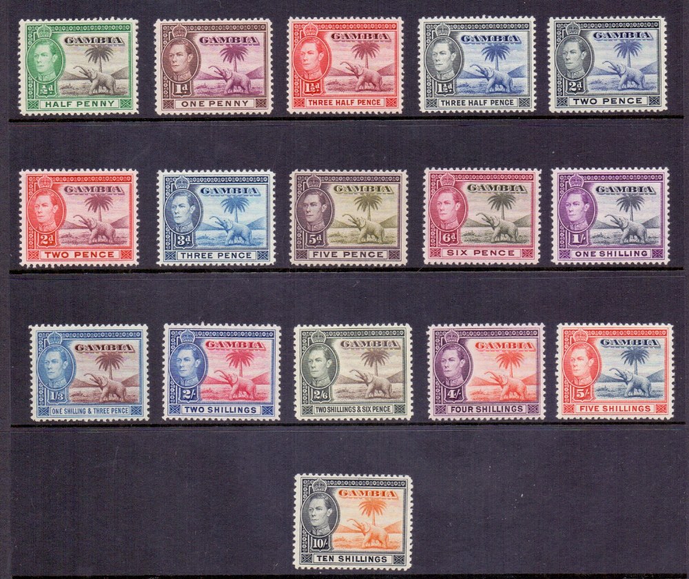 STAMPS : BRITISH COMMONWEALTH, George VI mint sets from "G" countries inc Gambia 1938-46 set,