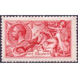 GREAT BRITAIN STAMPS : GV 1913 5/- Rose Carmine Waterlow,