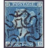 GREAT BRITAIN STAMPS : 1841 2d Blue cancelled by No 7 in MX