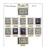 FRANCE STAMPS : A fine remainder used collection of 1863 Napoléon (Laureated type) perf stamps.