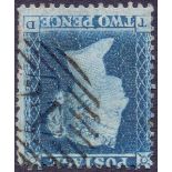 GREAT BRITAIN STAMPS : 1855 Two Penny Blue plate 4 (TD) with inverted watermark SG 23wi