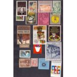 STAMPS : Stockbook with 100s of posters stamps, Swiss Soldier stamps,