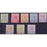 GAMBIA STAMPS : 1898 lightly mounted mint set to 1/- SG 37-44