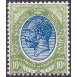 SOUTH AFRICA STAMPS : 1913 10/- Deep Blue and Olive Green,