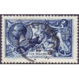 GREAT BRITAIN STAMPS : GV 1913 10/- Indigo (deep shade), very fine used,