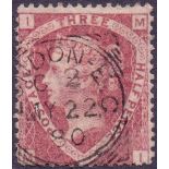 GREAT BRITAIN STAMPS : 1870 One and Half Penny plate 3, very fine used,