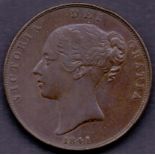 COINS : 1841 Great Britain Penny very fine condition,