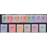 BAHAMAS STAMPS : 1938 GVI lightly mounted mint set of 17 to £1 SG 149-151a