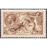 GREAT BRITAIN STAMPS : GV 1913 2/6 Yellow Brown DLR,