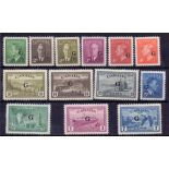 CANADA STAMPS : 1950 GVI mounted mint set to $1 overprinted "G" SG O178-90 Cat £200