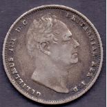 COINS : 1835 William IV 6d in fine condition,